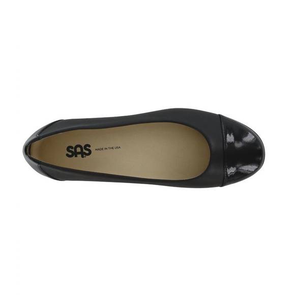 NEW SAS women's scenic ballet flat - narrow in black/blk patent - Picture 2 of 3